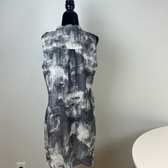 Eileen Fisher Shirt Women Ink Blot Silk Tunic Sleeveless Art to Wear - Picture 5 of 9